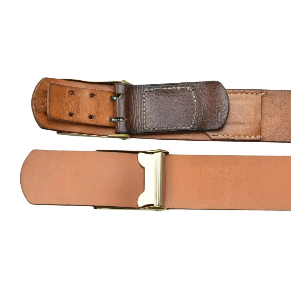 Protection thermique Pantalon militaire d'origine de l'armée allemande avec ceinture en cuir noir