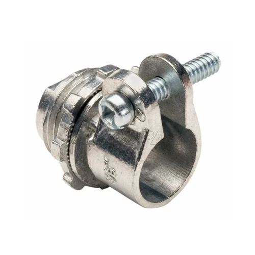 2-1/2" Straight Squeeze Flex Connectors Zinc Die Cast 157 (Pack 10)