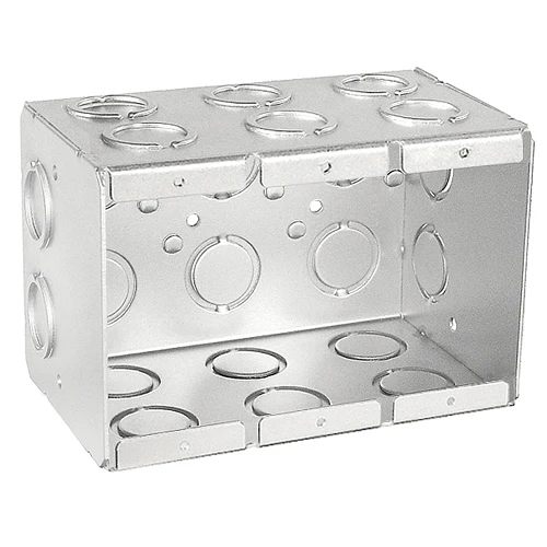 3-1/2" Three Gang Masonry Box Non-Gang able Deep Knockouts Conduit TB-335 (Pack 20)