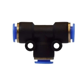5/32" Push- Tube Union Composite Tee Body Push Fitting 20026C