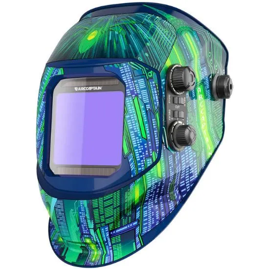ARCCAPTAIN Vaste View Auto-Darkening Cyber Design Welding Helmet