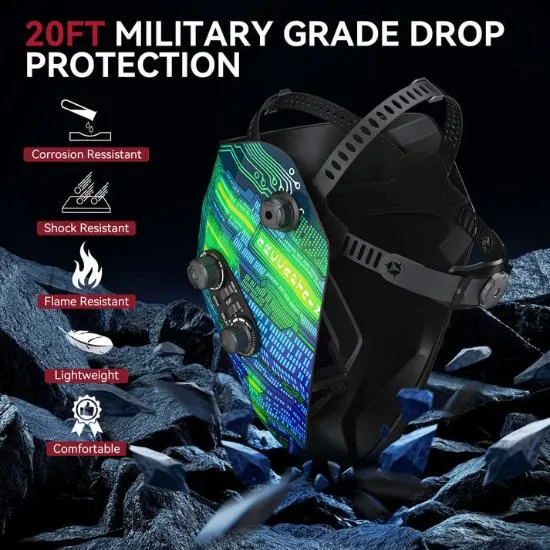ARCCAPTAIN Vaste View Auto-Darkening Cyber Design Welding Helmet