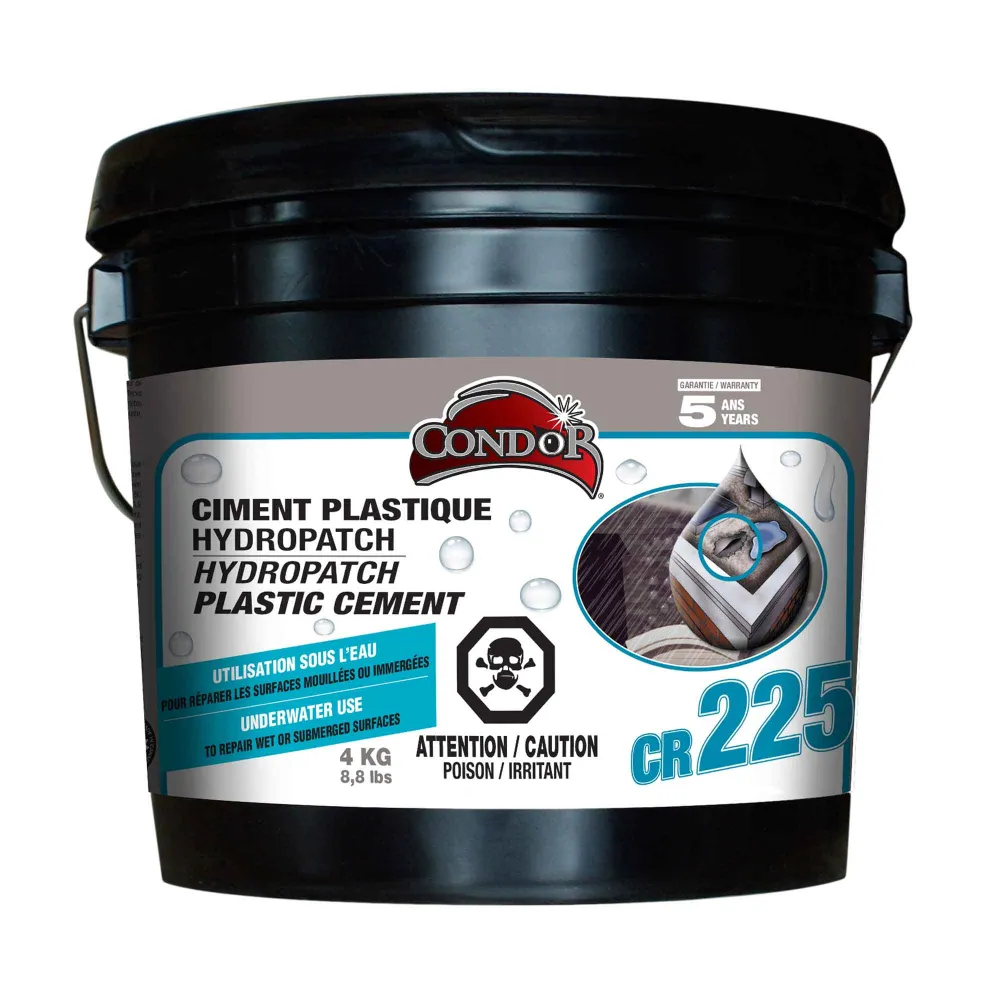 Ciment plastique Hydro-Patch pour utilisation sous l'eau CR 225, 4 kg