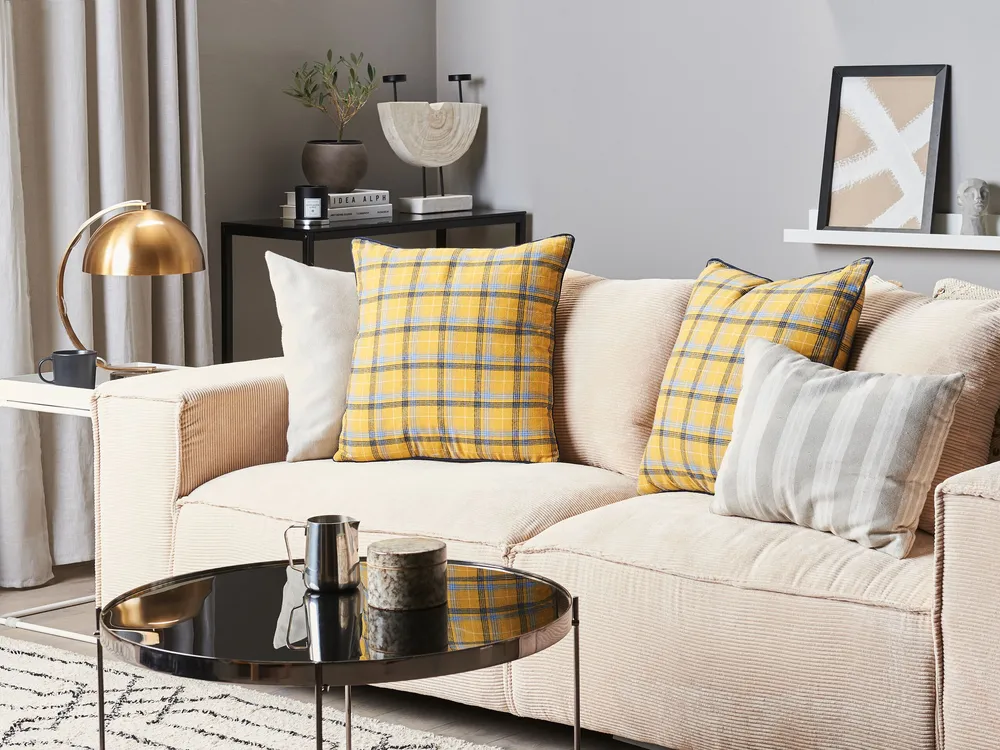 Cushion Chequered Pattern 45 x 45 cm Multicolour DICENTRA