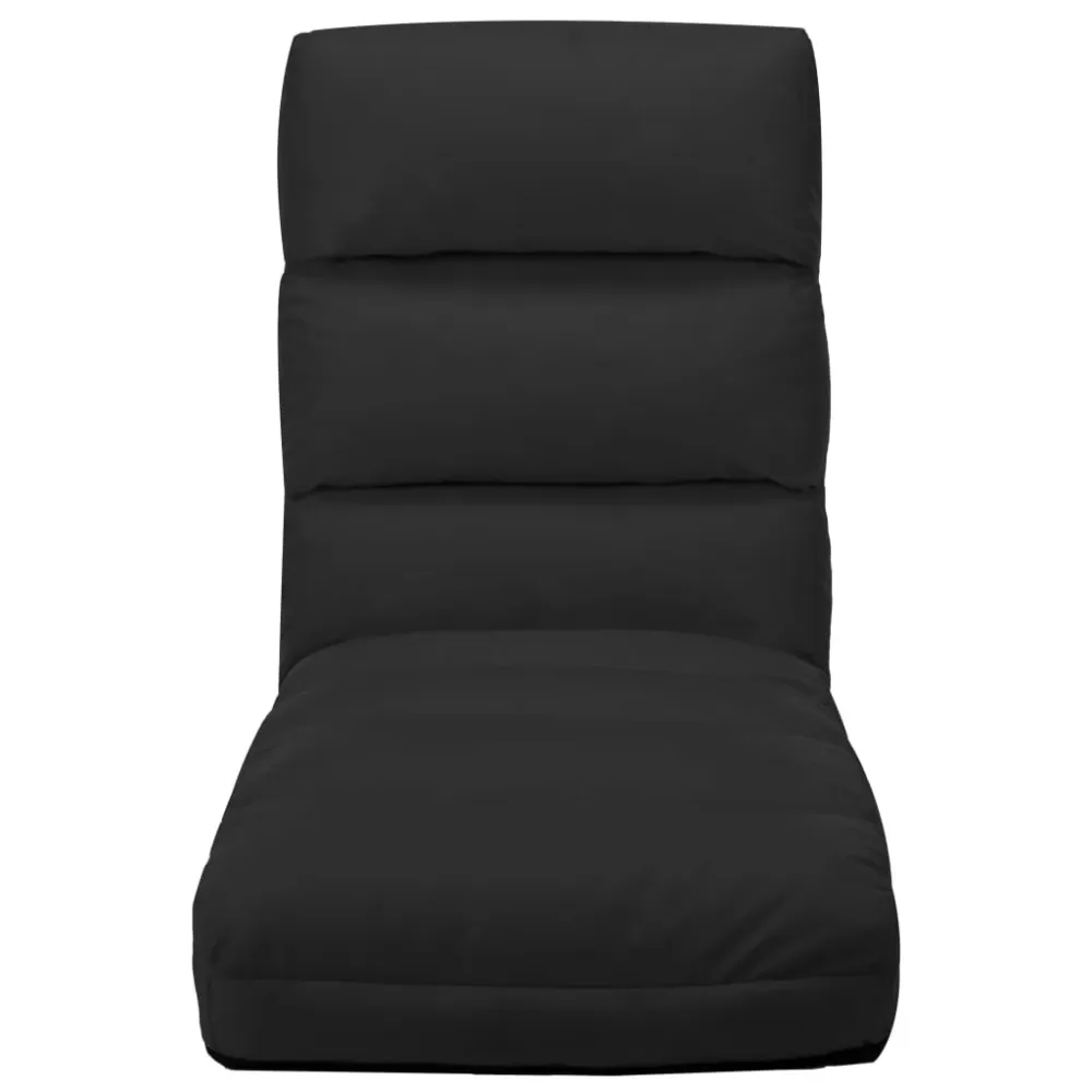 Fauteuil de sol chaise de sol chaise longue piable réglable en VINYLE noir DEC026240