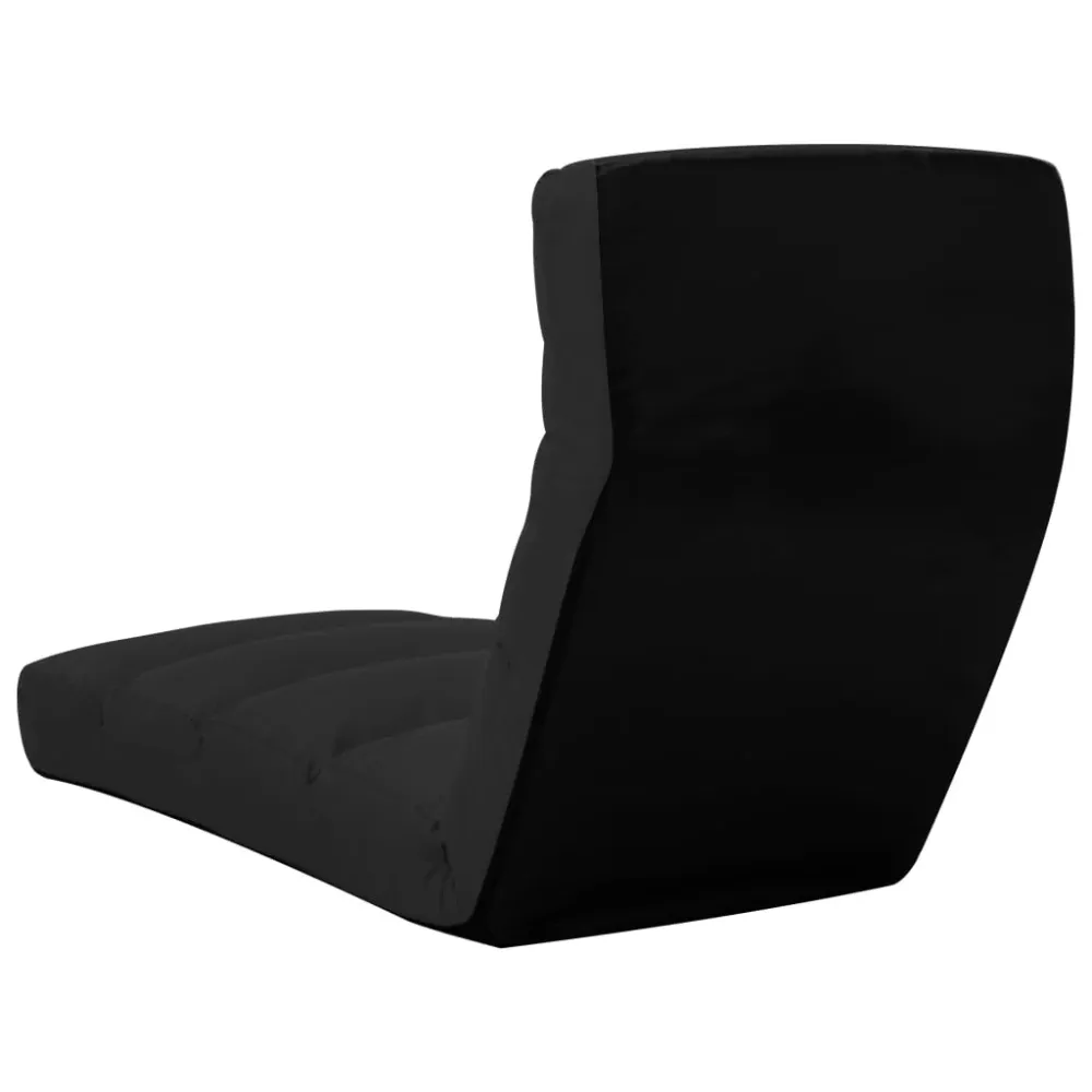 Fauteuil de sol chaise de sol chaise longue piable réglable en VINYLE noir DEC026240