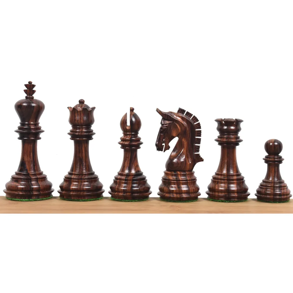 Jeu d'échecs de luxe Imperial Staunton 3.8" - Pièces d'échecs uniquement - Bois de rose lesté