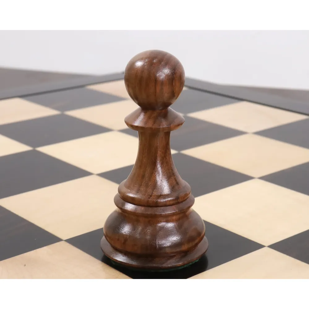 Jeu d'échecs de luxe Maxi Pro Staunton 6.3" - Pièces d'échecs uniquement - Bois de rose doré et buis