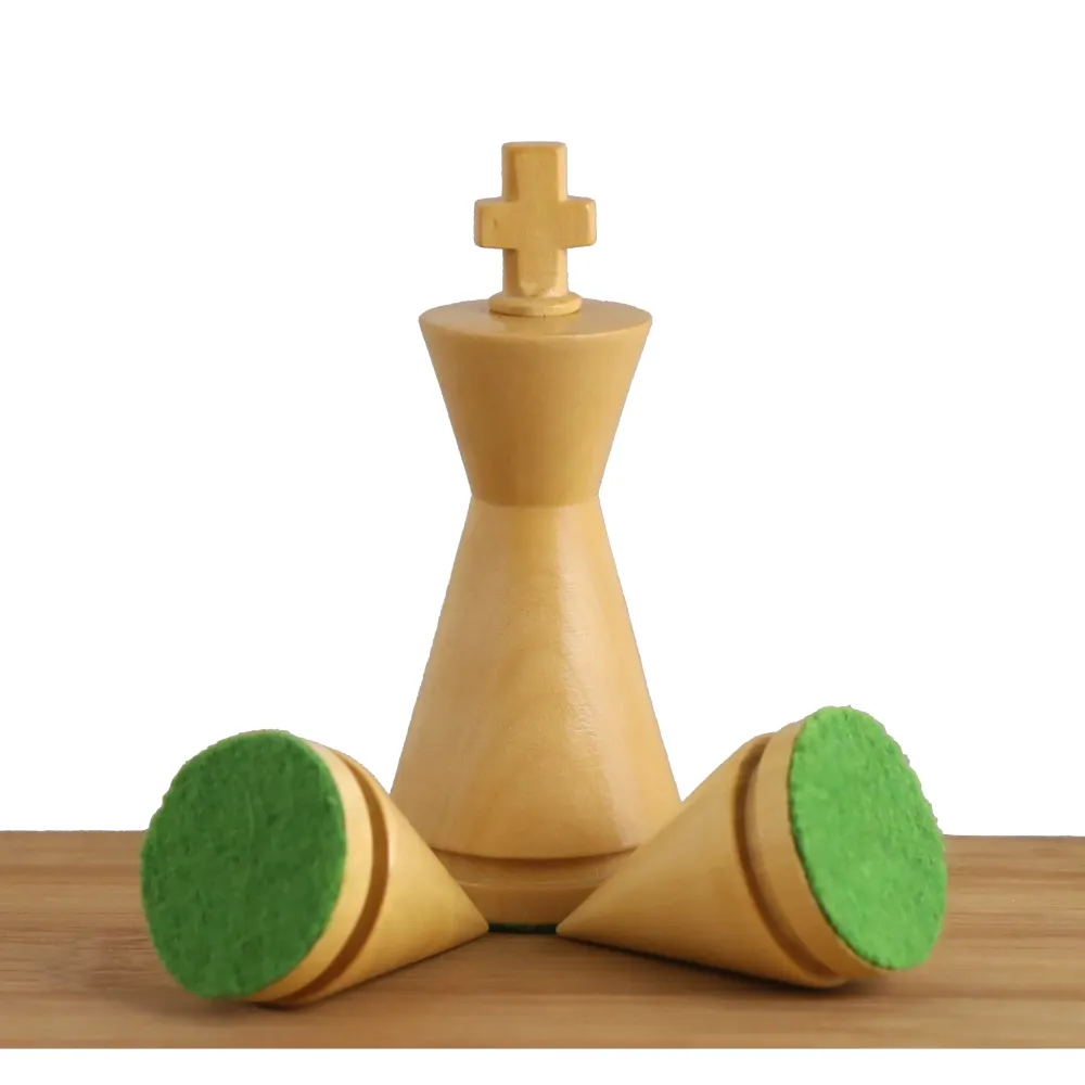 Jeu d'échecs minimaliste russe Poni 3.1" - Pièces d'échecs uniquement - Bois de rose doré et buis