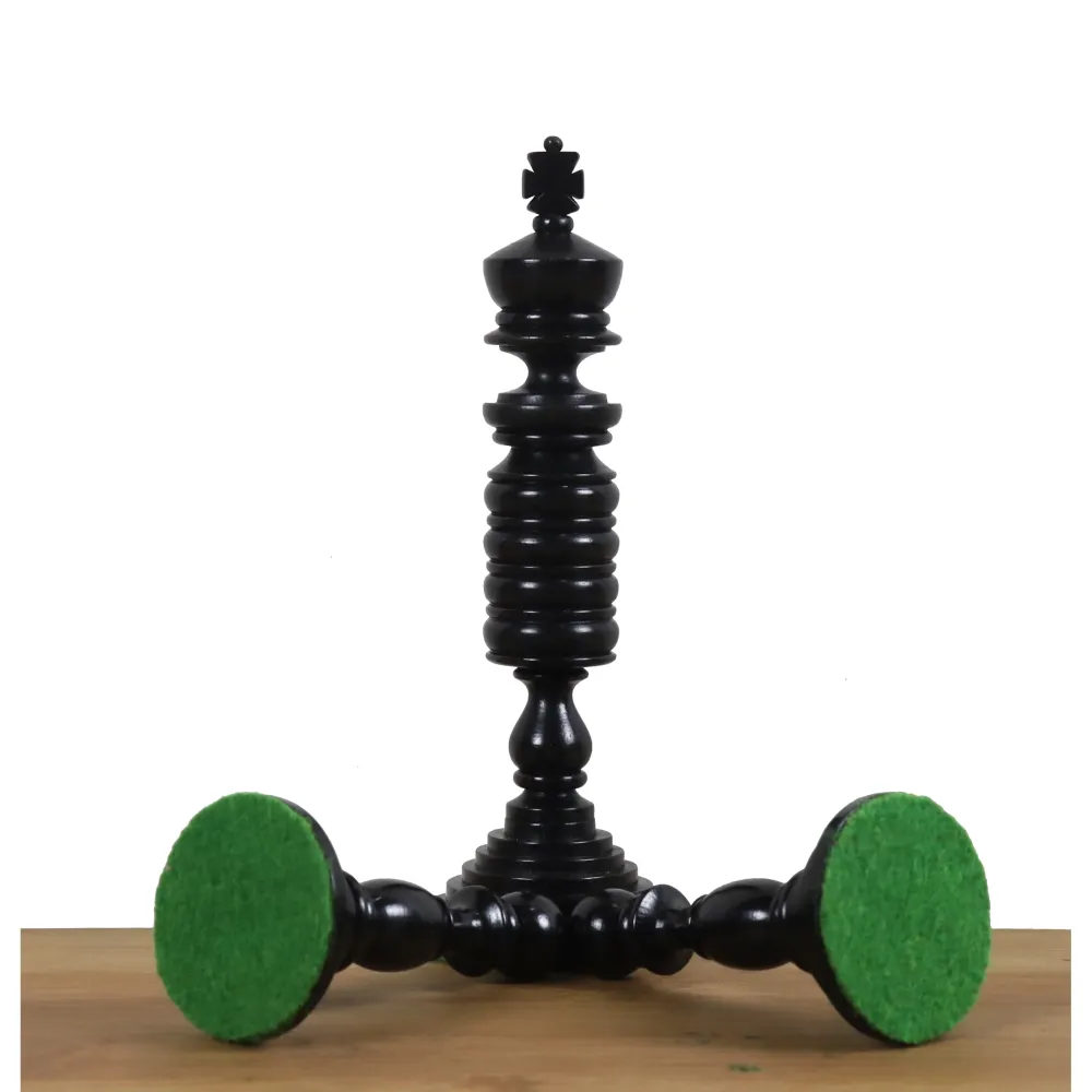 Jeu d'échecs 4.7" Pre-Staunton - Pièces d'échecs uniquement - Ebène doublement lesté et buis antique