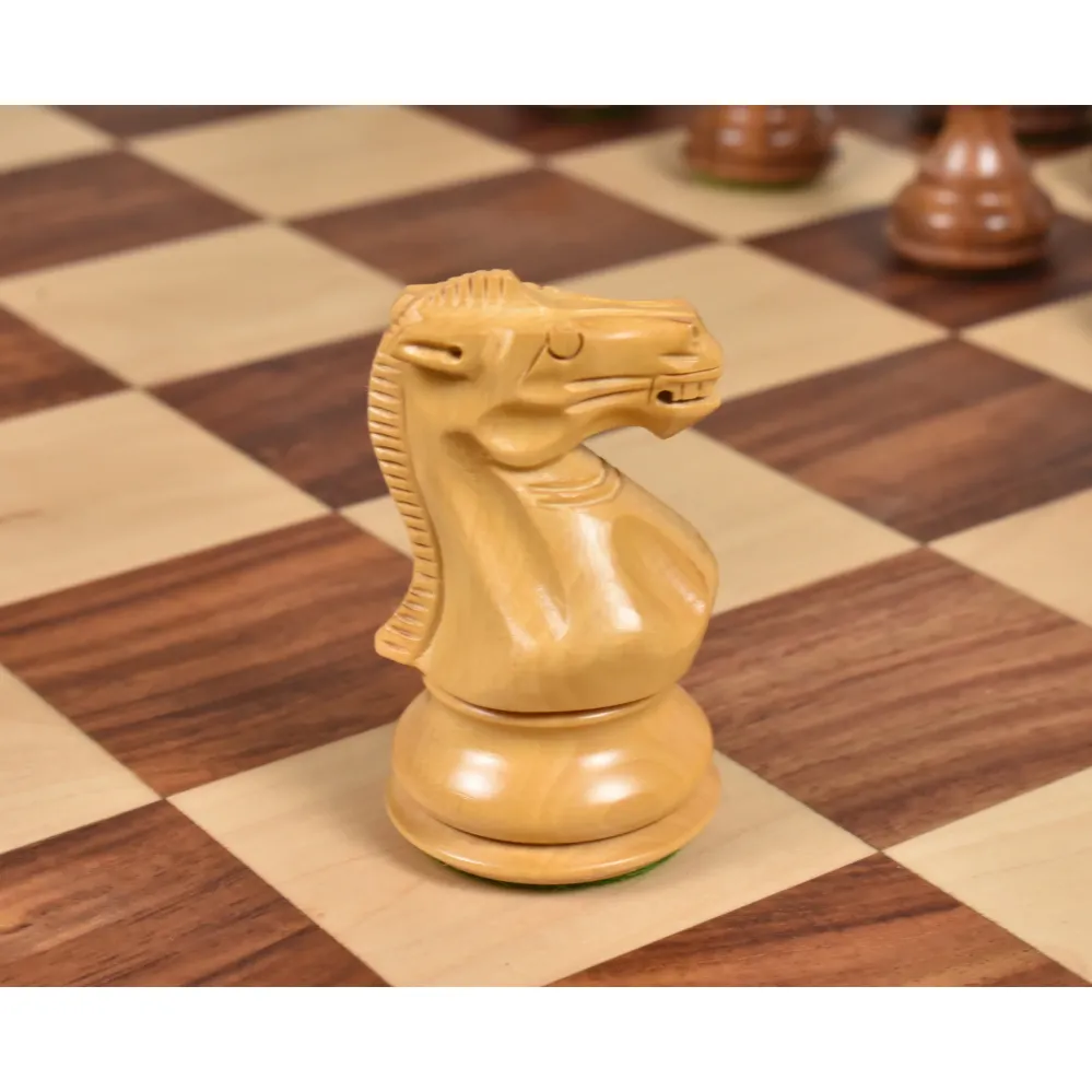 Jeu d'échecs professionnel Staunton 3.6" - Pièces d'échecs uniquement - Bois de rose doré lesté