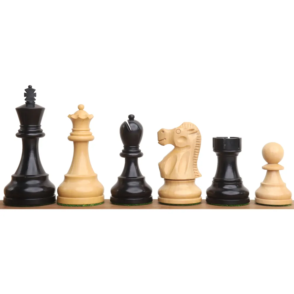 Jeu d'échecs 3.8" Reykjavik Series Staunton - Pièces d'échecs uniquement - Buis lesté