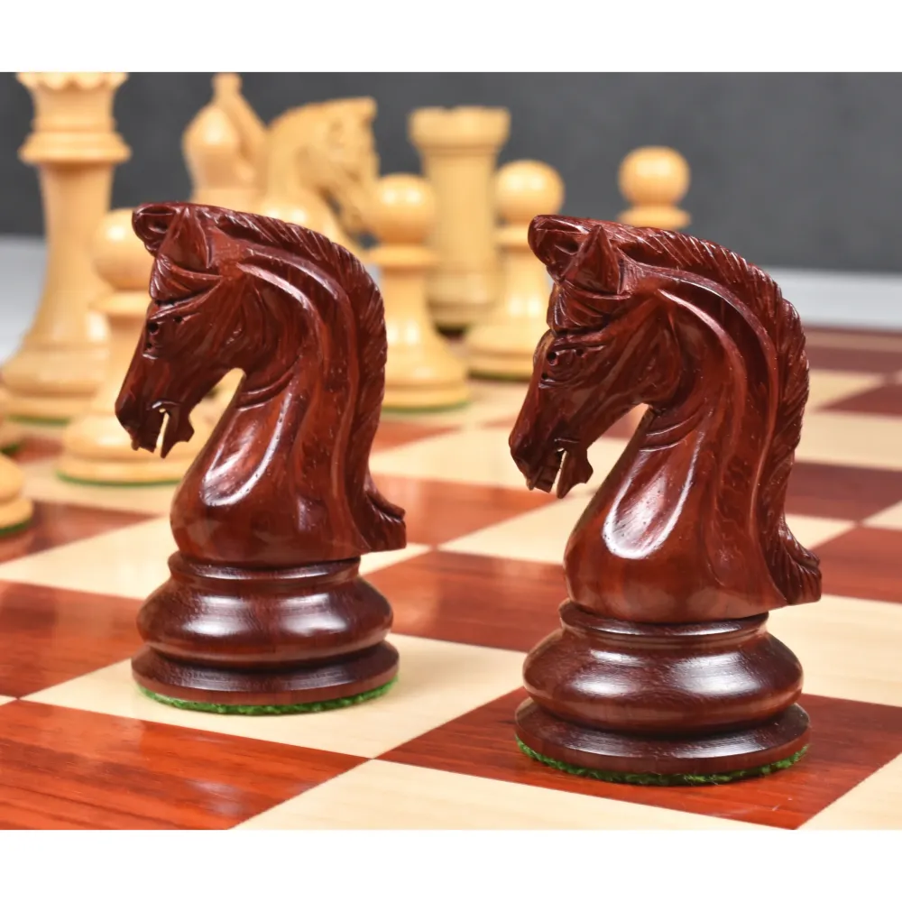 Jeu d'échecs Sinquefield Staunton Repro 2016 - Pièces d'échecs uniquement - Palissandre Bud - Poids triplet