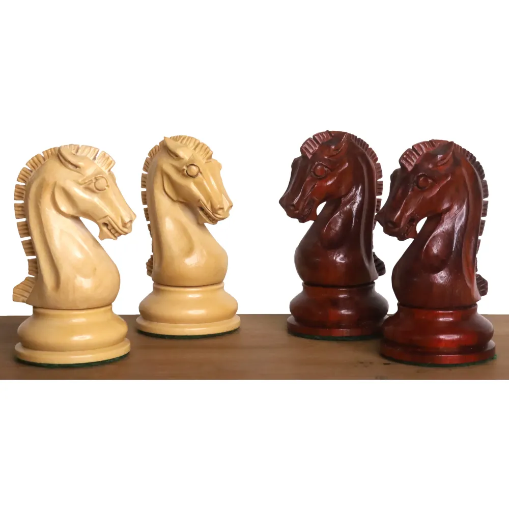Jeu d'échecs Staunton Reproduced 2021 Sinquefield Cup légèrement imparfait - Pièces d'échecs uniquement - Palissandre à tr...