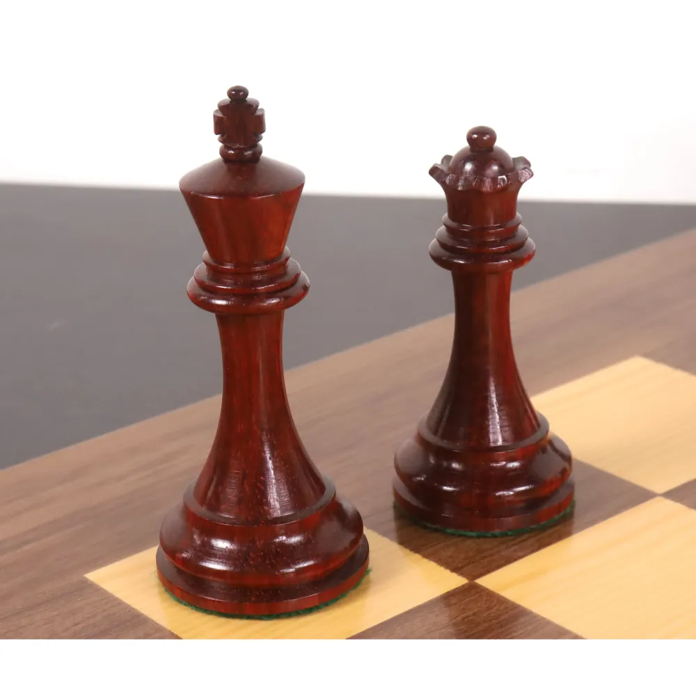 Jeu d'échecs Staunton Reproduced 2021 Sinquefield Cup légèrement imparfait - Pièces d'échecs uniquement - Palissandre à tr...
