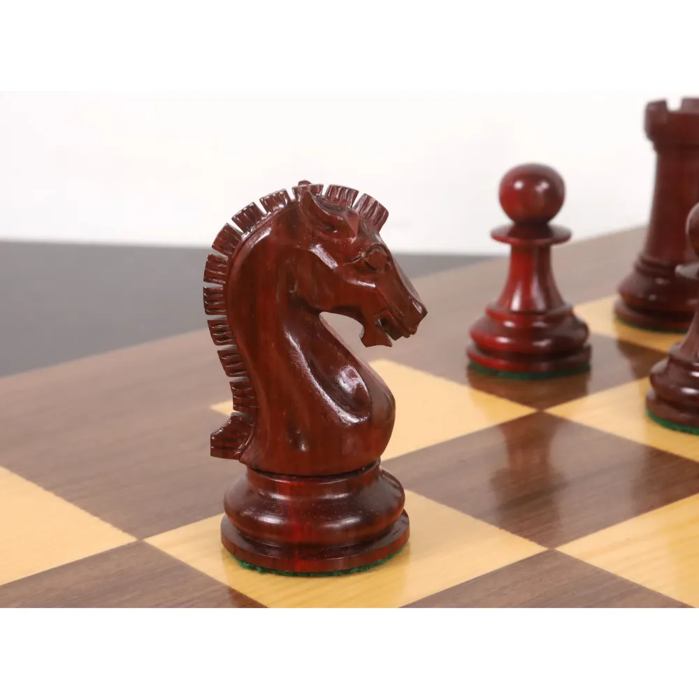 Jeu d'échecs Staunton Reproduced 2021 Sinquefield Cup légèrement imparfait - Pièces d'échecs uniquement - Palissandre à tr...
