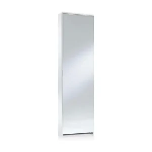Meuble à chaussures Ciclamino, Mobilier de salle polyvalente avec porte miroir, Meuble à chaussures moderne avec 5 étagère...