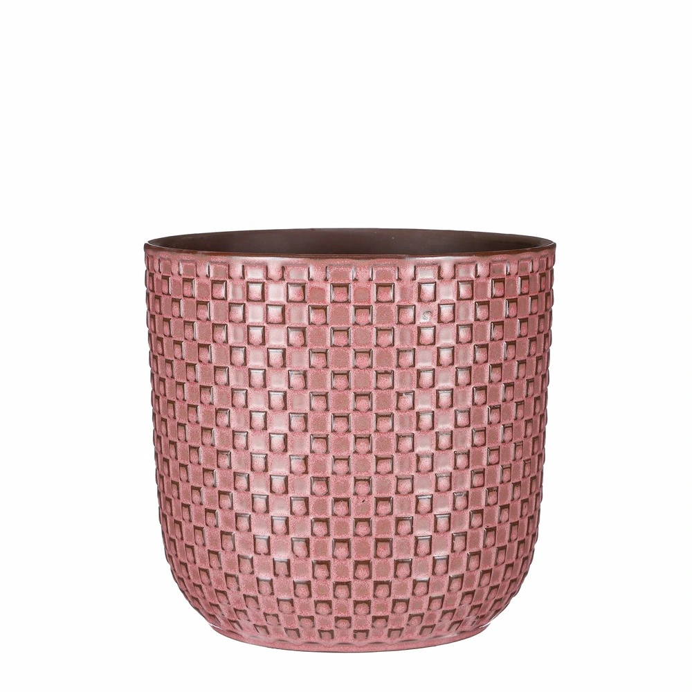 Mica decorations - cache-pot en céramique rose évident d21,5