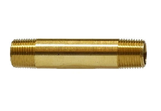 1/2" MNPT X 3-1/2" MNPT Yellow Long Nepple Laiton Fitting Pipe 28493