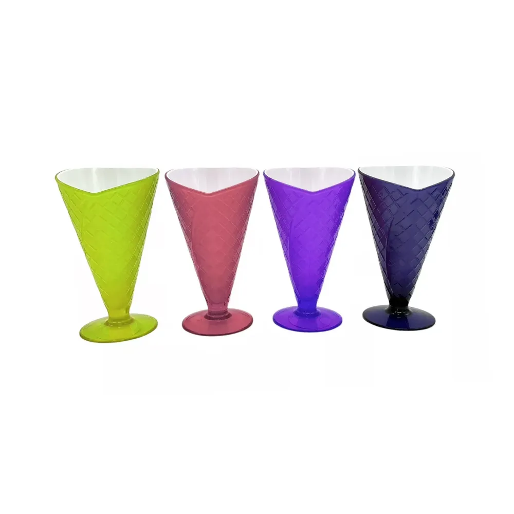 CH 6 Piece Pmma Ice Cream Tumbler Set Assorted