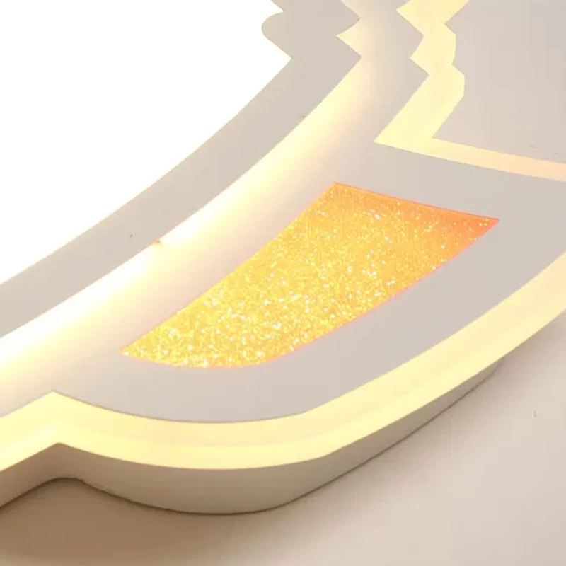 Plafonnier en forme de vaisseau spatial pour salle de jeux, en acrylique, novateur, blanc, encastré
