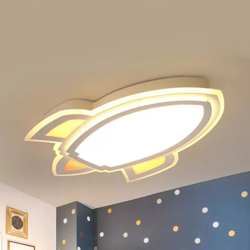 Plafonnier en forme de vaisseau spatial pour salle de jeux, en acrylique, novateur, blanc, encastré
