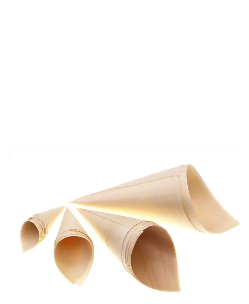 Regent 20 Piece En bois Disposable Cones - Brown