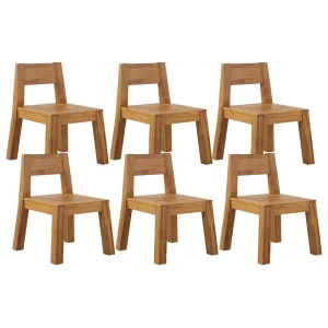 Set van 6 tuinstoelen LIVORNO Acaciahout Lichte houtkleur