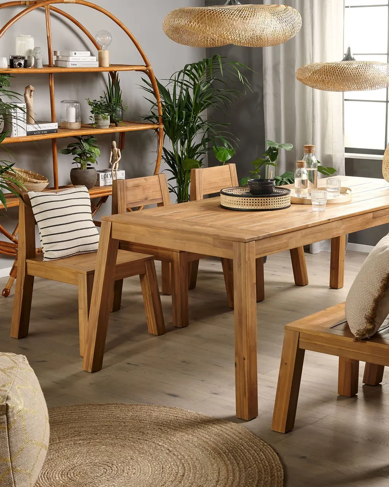 Set van 6 tuinstoelen LIVORNO Acaciahout Lichte houtkleur