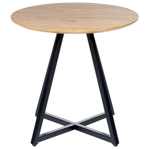 Side Table Light Wood Noir jais ATOKA
