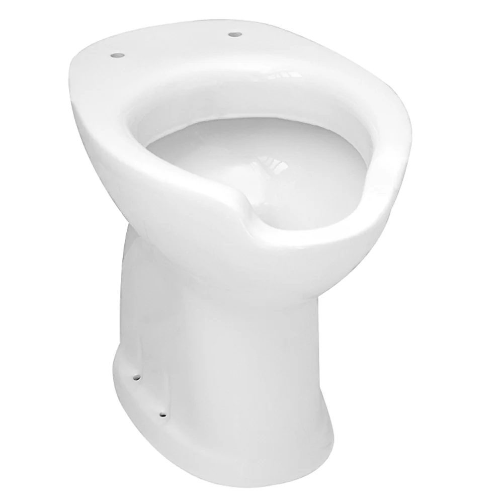 Vase ouvert pour personnes handicapées en céramique blanche avec évacuation murale