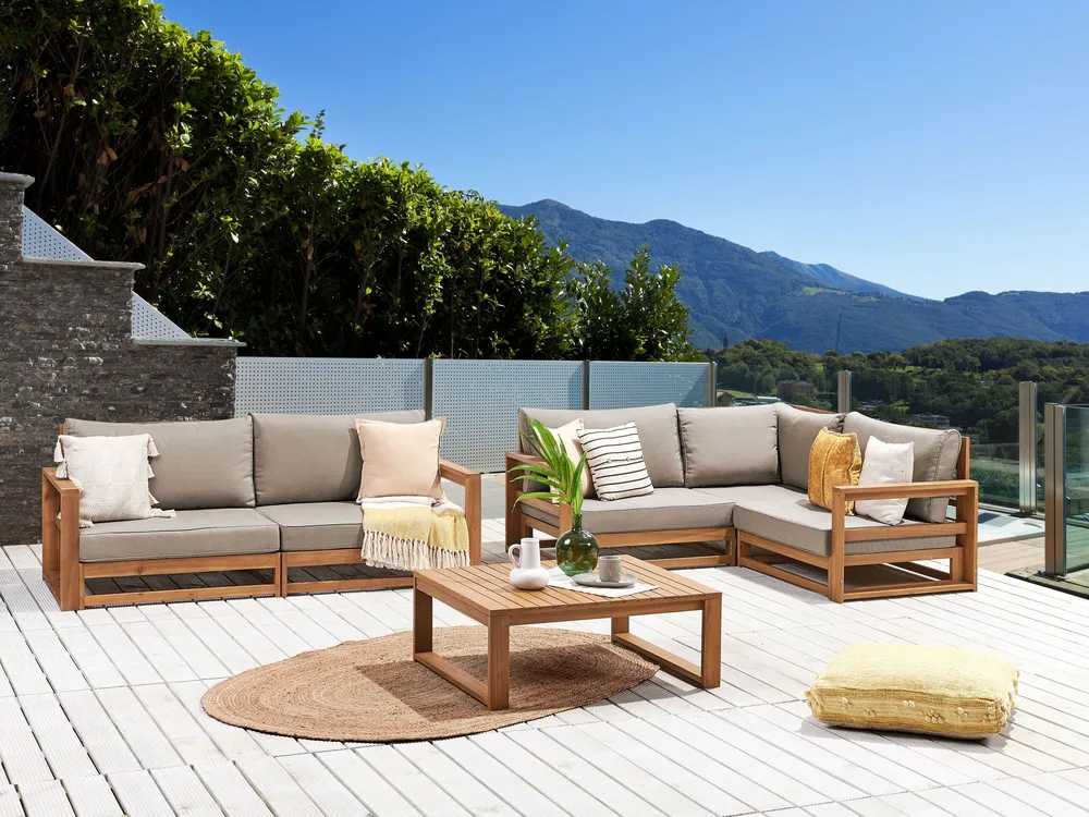 Zitgroep TIMOR FSC® gecertificeerd acaciahout Lichte houtkleur Universeel