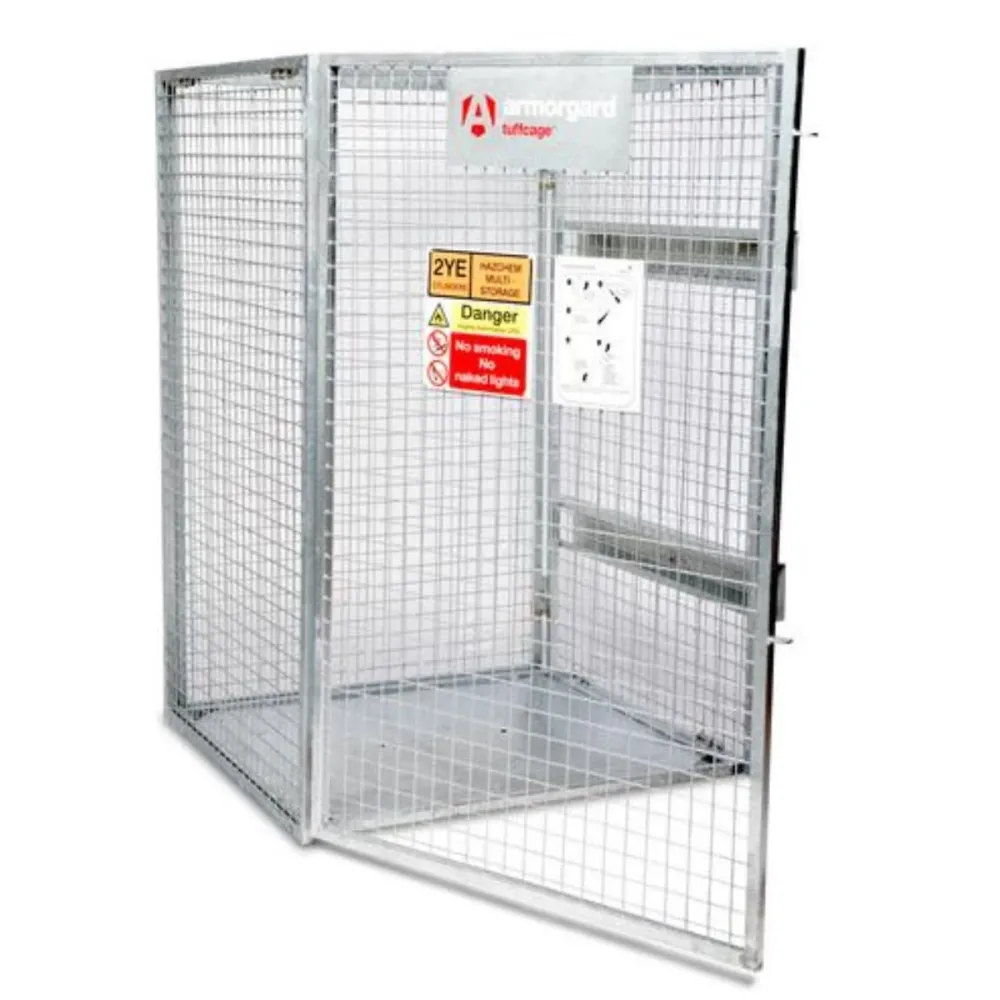 Armorgard TC1.2 Collapsible Gas Cage 1305mm x 1240mm x 1795mm Professionnel Secure Storage Gas Cylinders