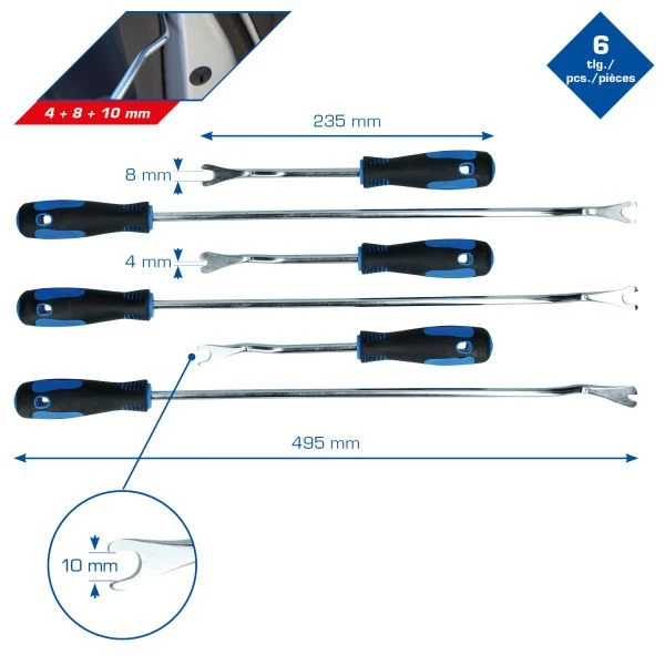 Brilliant Tools BT511045 Ensemble d'outils de libération de clip de garniture 6 pièces magasiner à bas prix