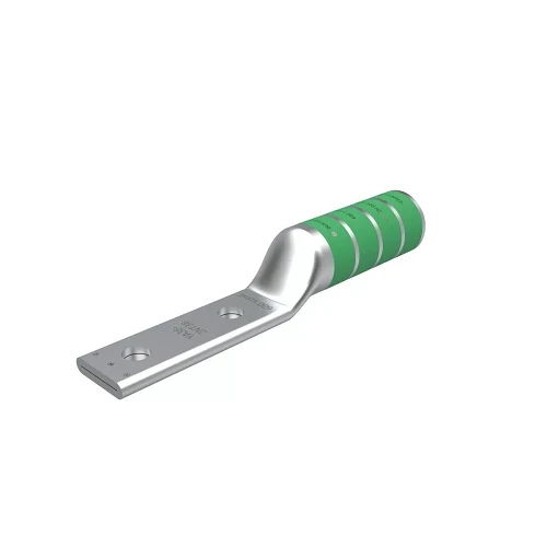 Burndy YA362NT38 600 MCM 3/8" Stud 1-3/4" Stud 2 Hole Long Barrel Cuivre Terminal Lug