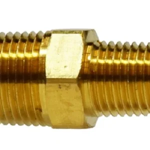 1/2" MNPTF X1" MNPTF Reducing Hex Laiton Fitting Pipe 28226