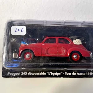 Peugeot 203 découvrable rouge "L'Equipe" Tour de France 1949
