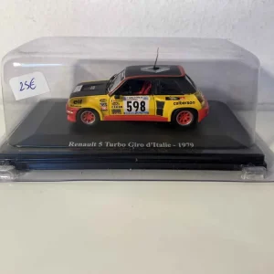 Renault 5 Turbo jaune, rouge et noire numéro 598 - Giro d'Italie de 1979 (blister)