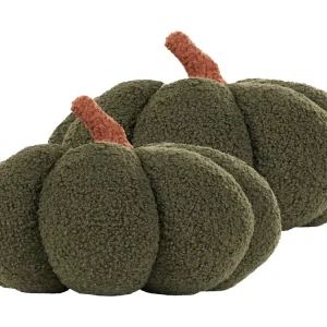 Set 2 Boucle Cushions Pumpkin ⌀ 28 cm Vert olive MUNCHKIN