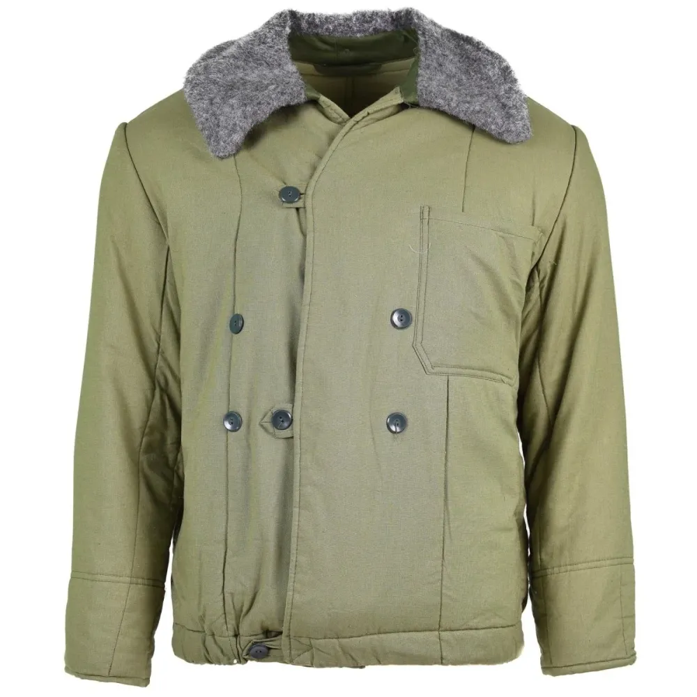 Véritable veste matelassée de l'armée hongroise M65 col en fourrure Parka chaude d'hiver NEUF