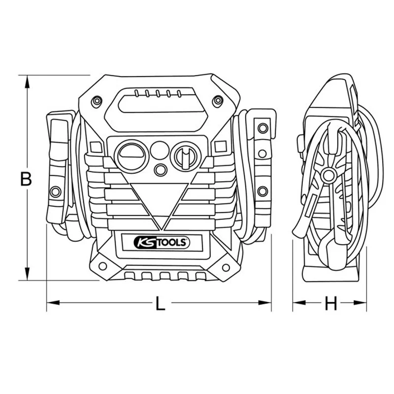 Booster hybride 1800 au démarrage - KS TOOLS - 550.1870 pour véhicules diesel