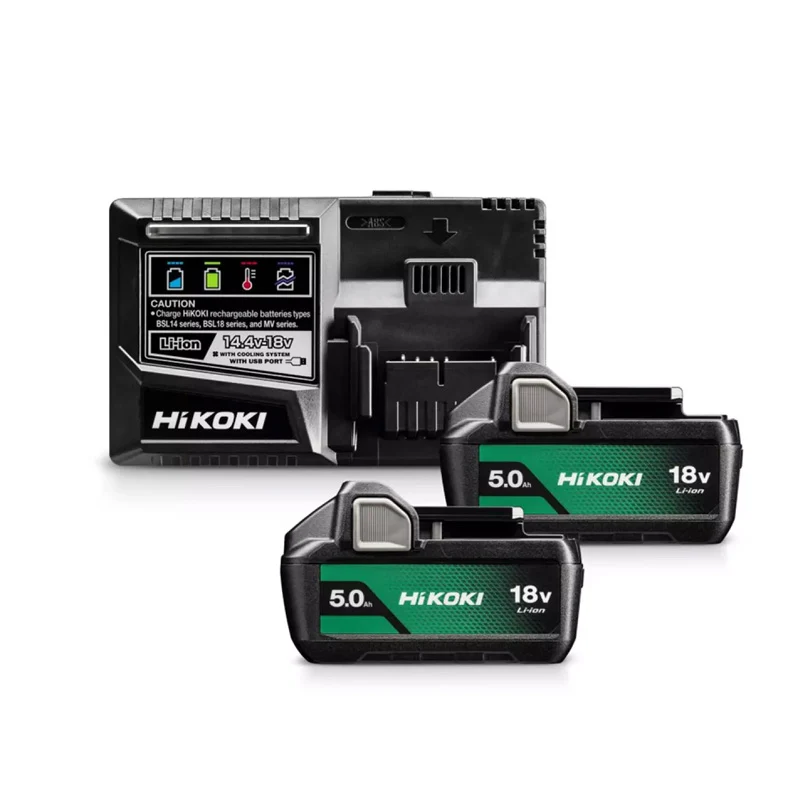 Maintenance automatique Set de démarrage batterie (2x 5,0Ah 18V) HIKOKI UC18YSL3WKZ