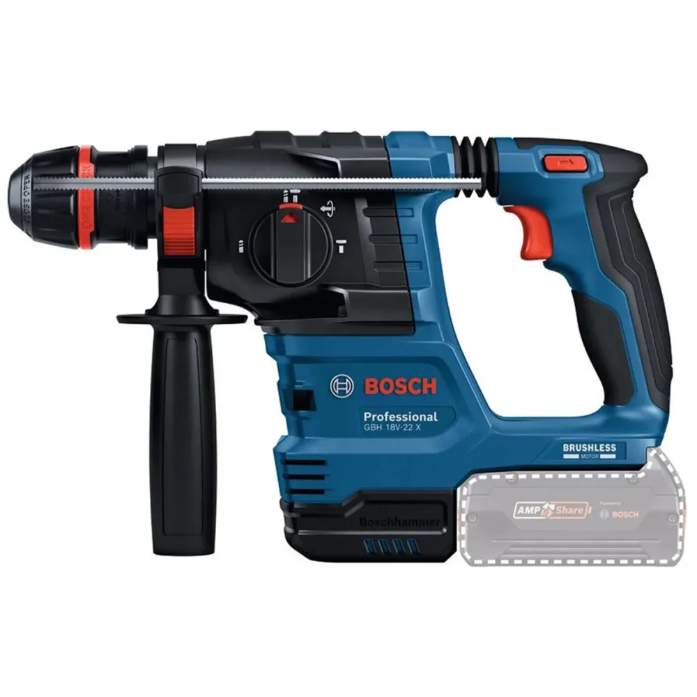 Bosch GBH 18V-22 X 18V Brushless SDS+ Rotary Hammer 1 x 5.0Ah Battery & Charger avec garantie 1