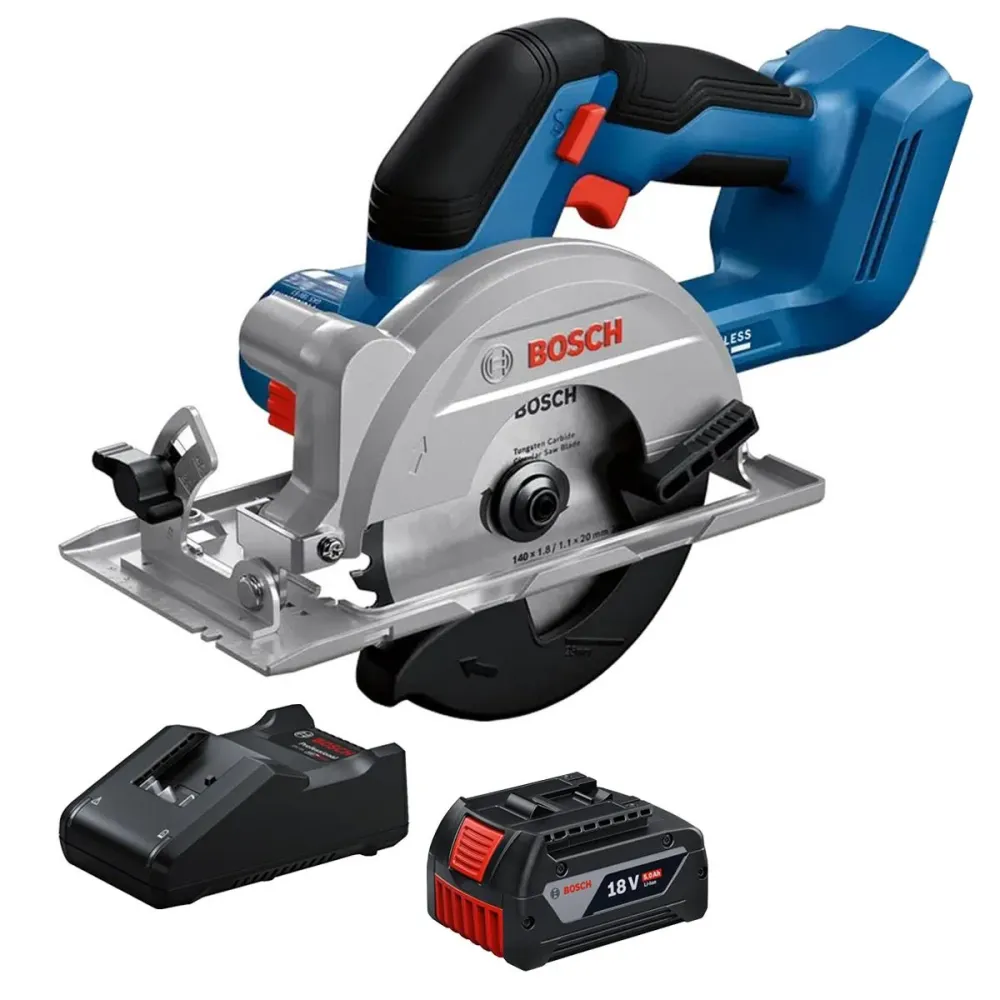 Bosch GKS 18V-51 18V Brushless 140mm Circular Saw 1 x 5.0Ah Battery & Charger