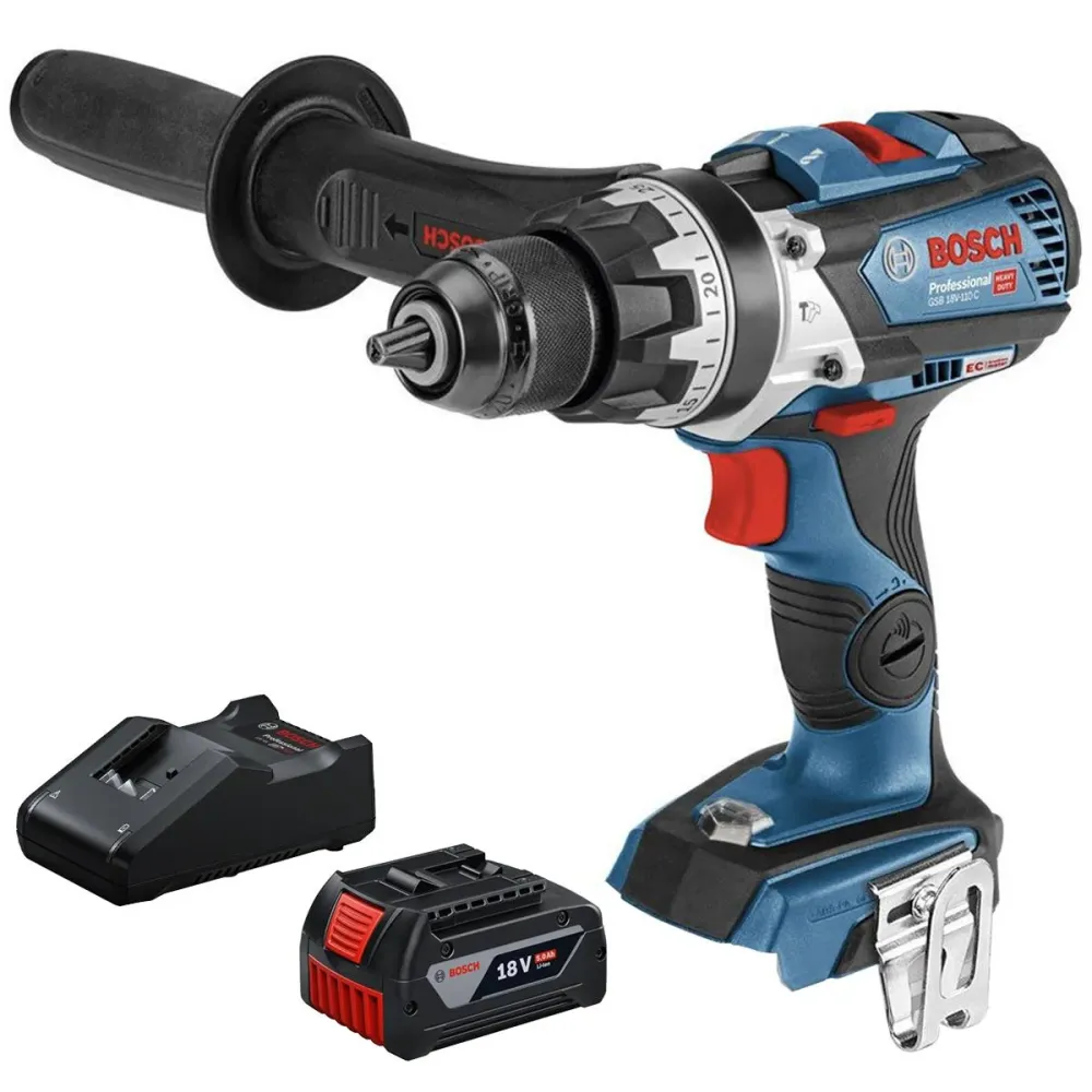 Bosch GSB 18V-110 C 18V Brushless Combi Drill 1 x 5.0Ah Battery & Charger