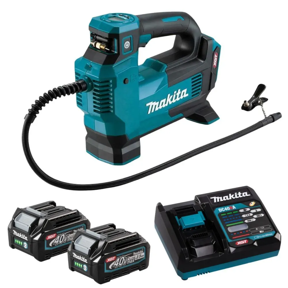Certifié CE Makita MP001GZ 40V Tyre Inflator 2 x 2.5Ah Battery & Charger