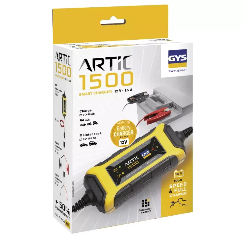Couvre-selle imperméable Chargeur de Batterie GYS ARTIC 1500