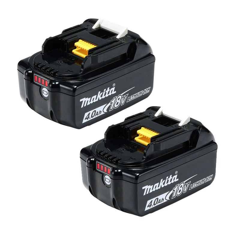 Lot de 2 Batteries MAKITA BL1840B Li-ion 18 V 4,0 Ah avec témoin de charge avec fixation universelle