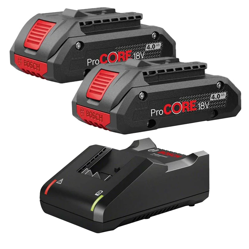 Lot de 2 batteries ProCore 4Ah + chargeur GAL 18V-40 Bosch Expert
