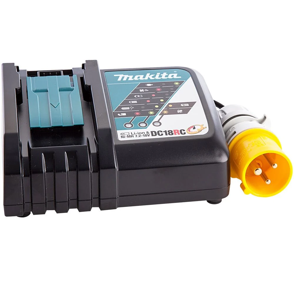 Makita DC18RC/1 14.4 - 18V Li-ion Fast Battery Charger Noir jais 110V